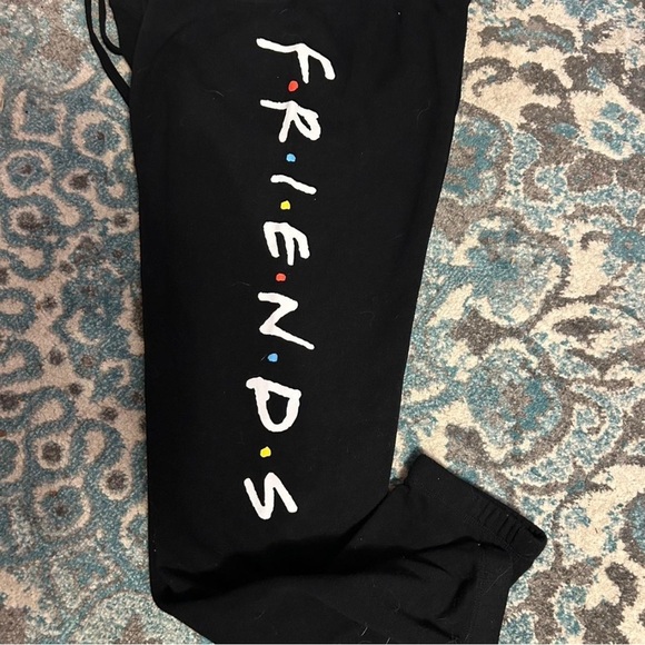 FRIENDS Black Sweatpants with Logo - Picture 1 of 3